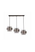 Lampa wisząca Spiega czarna satyna nikiel dymiona 3x60w - Candellux