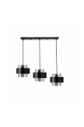 Lampa wisząca Spiega czarna dymiona 3x60w - Candellux