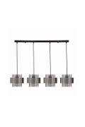 Lampa wisząca Spiega czarna satyna nikiel dymiona 4x60w - Candellux