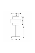Lampka biurkowa Spiega czarna dymiona 1x60w - Candellux