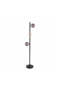 Lampa podłogowa Kama czarna złota grafitowe bursztynowe stojąca 3x28w - Candellux