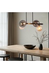 Lampa wisząca Kama czarna złota grafitowe bursztynowe styl 4x28w - Candellux