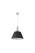 Lampa wisząca Aral chromowa z czarnym 1x60w - Candellux