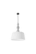 Lampa wisząca Rakli srebrna z białym 1x60w - Candellux
