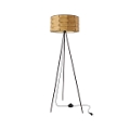 Lampa podłogowa Fiana czarna sosnowy naturalny czarna stojąca dekoracyjne 1x40w - Candellux