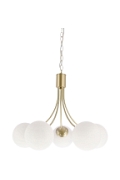 Lampa wisząca Dani mosiądz biała styl pięć punktów światła 5x40w - Candellux