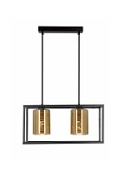 Lampa wisząca Luri czarna ze złotymi loftowy styl minimalizm 2x40w - Candellux