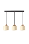 Lampa wisząca Alora czarna biała 3x60w - Candellux