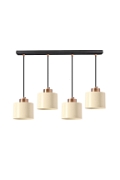 Lampa wisząca Alora czarna biała 4x60w - Candellux