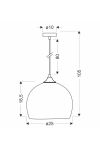 Lampa wisząca Ponte czarna z oliwkowym salonu 1x40w - Candellux