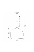 Lampa wisząca Ponte złota szklana maślany 1x40w - Candellux
