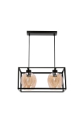 Lampa wisząca Sater czarna złota 2x40w - Candellux