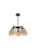 Lampa wisząca Campana czarna bursztynowa 5x60w - Candellux