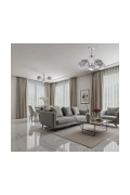 Lampa wisząca Cesar srebrna elegancja 5x40w - Candellux