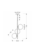 Lampa wisząca Duo złota 3x15w - Candellux