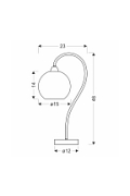 Lampka biurkowa Cesar srebrny styl komody stolika nocnego 1x40w - Candellux