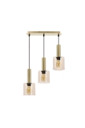 Lampa wisząca Alberto mosiężna bursztynowa 3x40w - Candellux