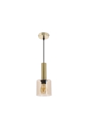 Lampa wisząca Alberto mosiężna bursztynowa 1x40w - Candellux