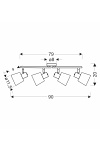 Lampa sufitowa Ginko szara 4x40w - Candellux