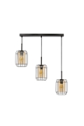 Lampa wisząca Jonera czarna bursztynowa 3x40w - Candellux