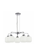 Lampa wisząca Cromado chromowa biała 5x60w - Candellux