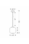 Lampa wisząca Estilo czarna biała 1x40w - Candellux