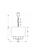 Lampa wisząca Pacifica czarna złota 4x40w - Candellux