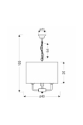 Lampa wisząca Pacifica czarna złota 3x40w - Candellux