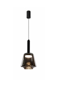 Lampa wisząca Bueno czarna bezbarwna dymiona 1x9w - Candellux