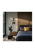Lampa wisząca Bueno czarna bezbarwna dymiona 1x9w - Candellux