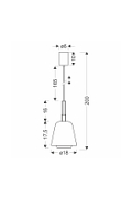 Lampa wisząca Bueno czarna bezbarwna dymiona 1x9w - Candellux