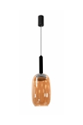Lampa wisząca Bueno czarna bezbarwna bursztynowa 1x9w - Candellux