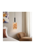 Lampa wisząca Bueno czarna bezbarwna bursztynowa 1x9w - Candellux