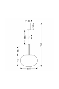 Lampa wisząca Bueno czarna bezbarwna złota 1x9w - Candellux
