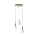 Lampa wisząca Testa beżowa biała 3x10w - Candellux