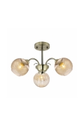 Lampa wisząca Pascal patynowa bursztynowa 3x40w - Candellux