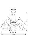 Lampa wisząca Vinoti chromowa grafitowa 5x40w - Candellux