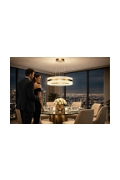 Lampa wisząca Castillo 60 3000 złota kryształki bezbarwne 35w - Candellux