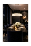 Lampa wisząca Gloris 3000 kawowy kryształki bezbarwne 36w - Candellux