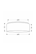 Lampa sufitowa Salut 40 beżowy 2x40w - Candellux