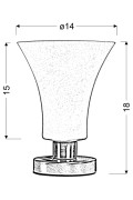 Veneto Lampa 1*40W E14 Nikiel Mat Candellux