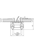 Sk-49 Ch/Wh+Gr G4 Opr.strop.stała Kryształ 20W G4 Kostka+Zielone Łezki Candellux