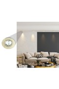 Ss-15 Ch/Wh Mr16 Chrom Oczko Sufitowe Lampa Sufitowa Stała Okrągła Szkło Bezbarwne Candellux