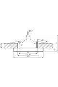 Ss-15 Ch/Wh Mr16 Chrom Oczko Sufitowe Lampa Sufitowa Stała Okrągła Szkło Bezbarwne Candellux
