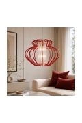 Lampa wisząca Imperia 520x420 duża czerwona 1x60w - Candellux