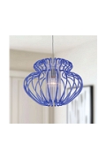 Lampa wisząca Imperia 450x330 mała niebieska 1x60w - Candellux