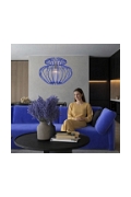 Lampa wisząca Imperia 450x330 mała niebieska 1x60w - Candellux
