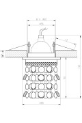 Sk-68 Ch/Blu Mr16 Chrom Opr. Strop. Dekoracyjna Niebieska Mr16 50W Candellux