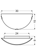 Sara Lampa Sufitowa Plafon1/2 300 Patyna 1X60W Candellux