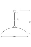 Malibu 40 Lampa Wisząca 1X60W E27 Biały Candellux